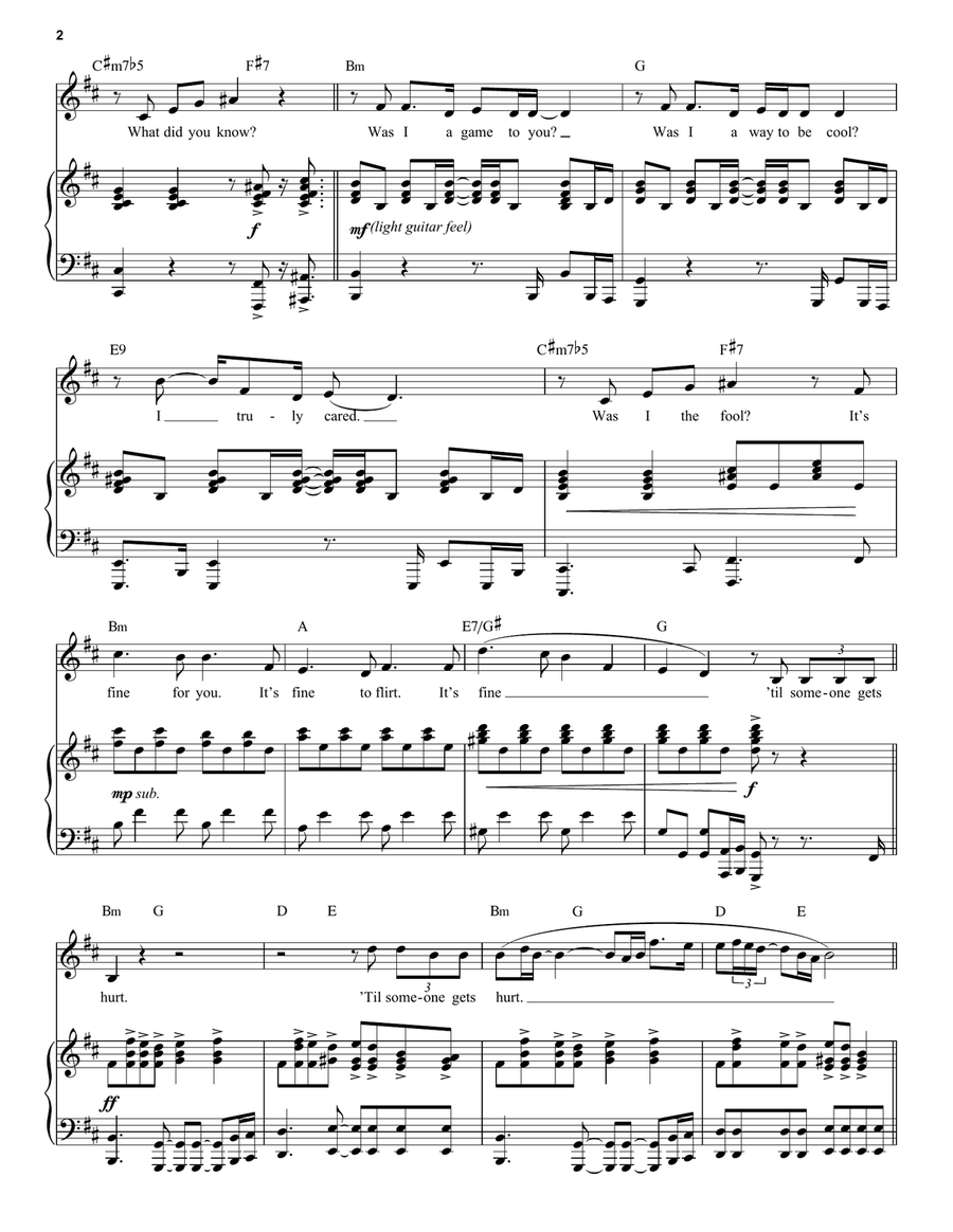 Someone Gets Hurt (from Mean Girls: The Broadway Musical) Voice scores gallery preview page 2