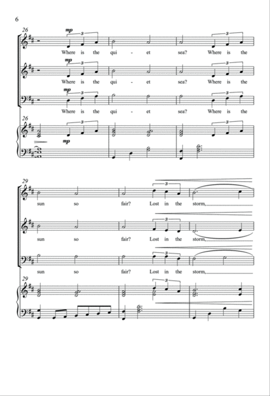 Quiet Sea 3-Part scores gallery preview page 5