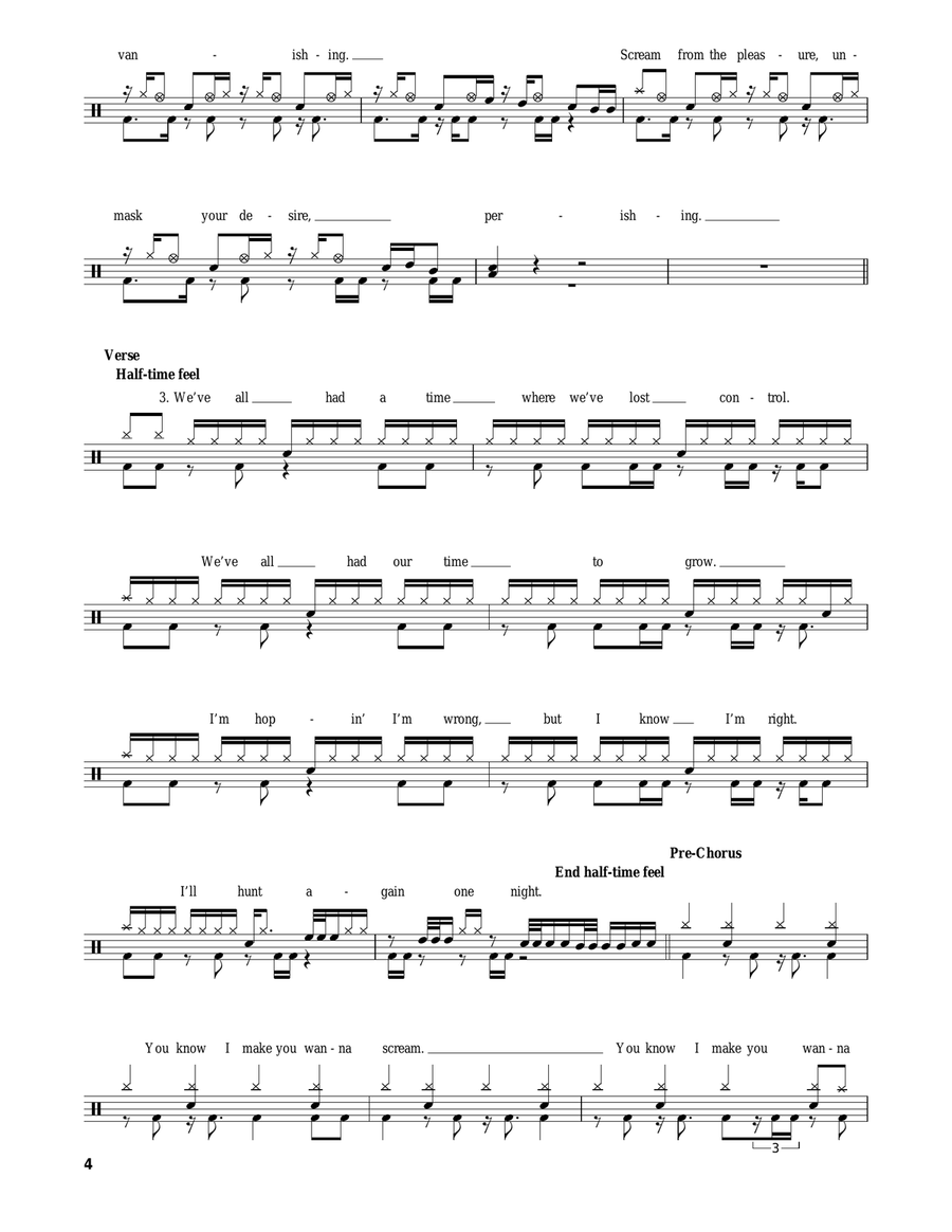 Scream Drum Set scores gallery preview page 4