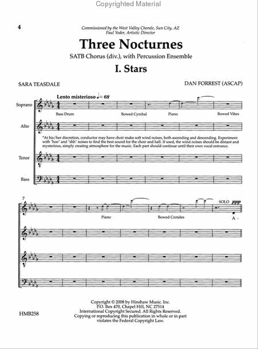 Three Nocturnes Three Nocturnes Divisi scores gallery preview page 2