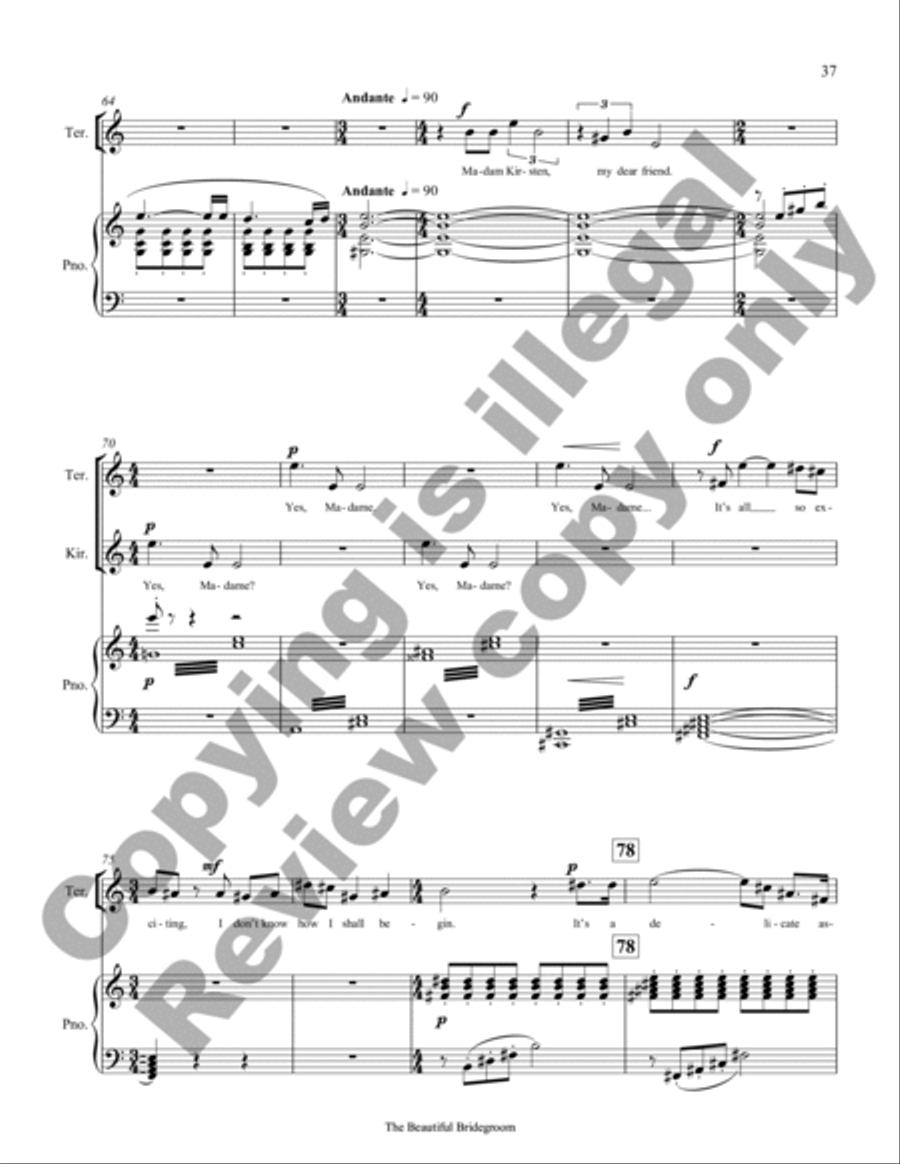 The Beautiful Bridegroom (Piano/Vocal Score) Choir scores gallery preview page 19