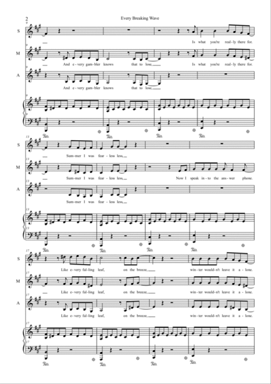 Every Breaking Wave Every Breaking Wave 3-Part scores gallery preview page 2