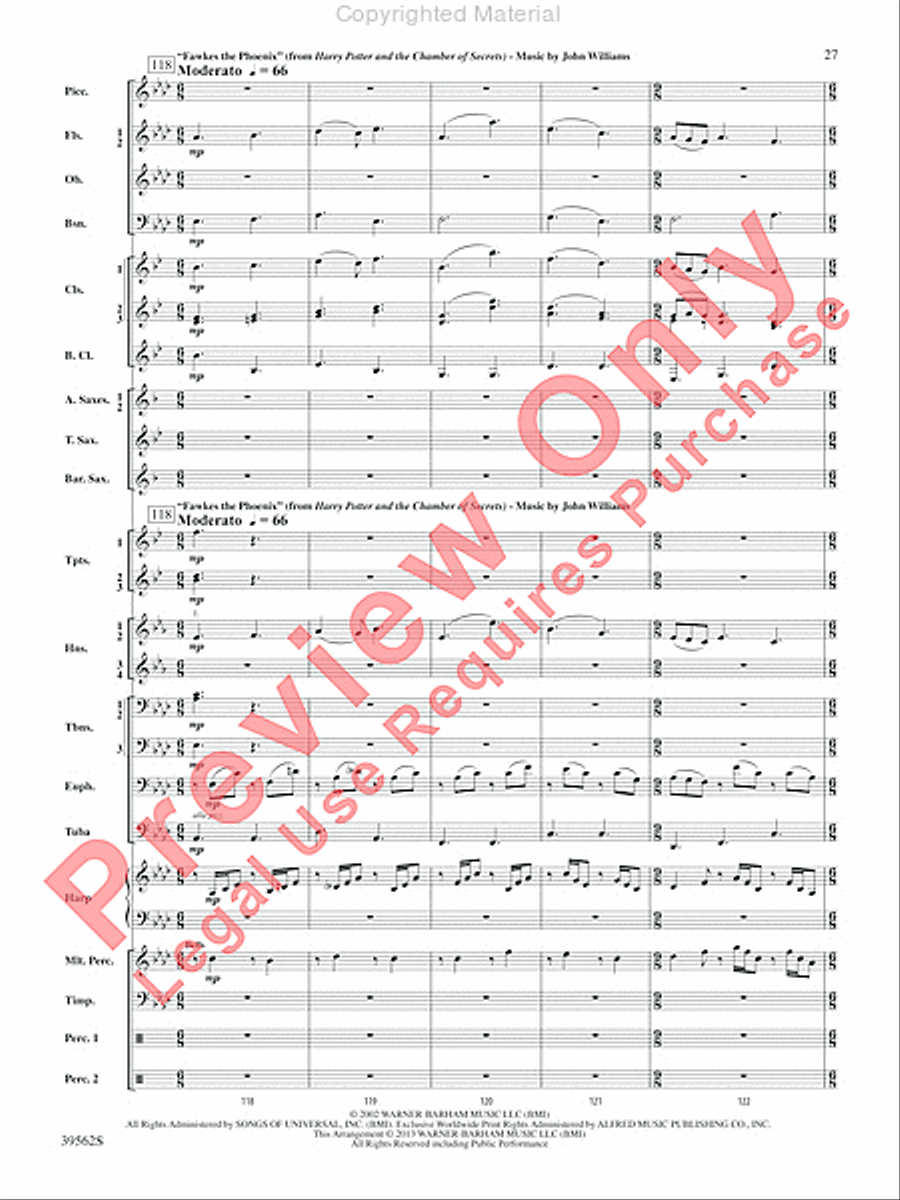 The Complete Harry Potter Concert Band scores gallery preview page 28