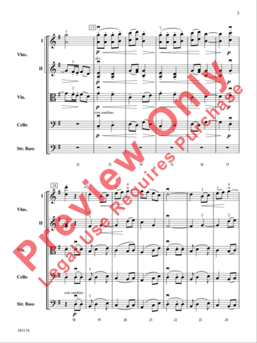 Serenade for Strings String Orchestra scores gallery preview page 4
