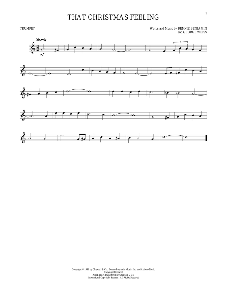 That Christmas Feeling That Christmas Feeling Trumpet Solo scores gallery preview page 1
