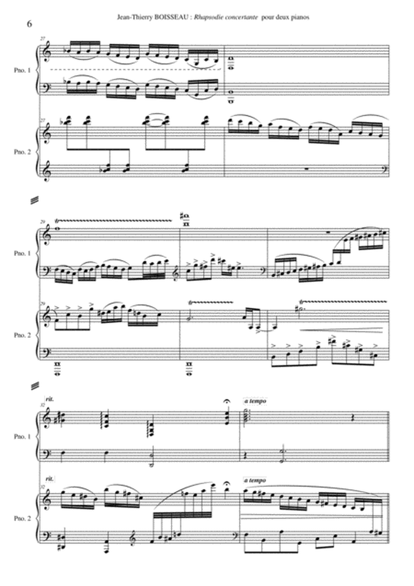 Jean-Thierry Boisseau: Rhapsodie Concertante for two pianos
