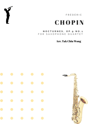 Book cover for Nocturne Op.9 No.1 arranged for Saxophone Quartet
