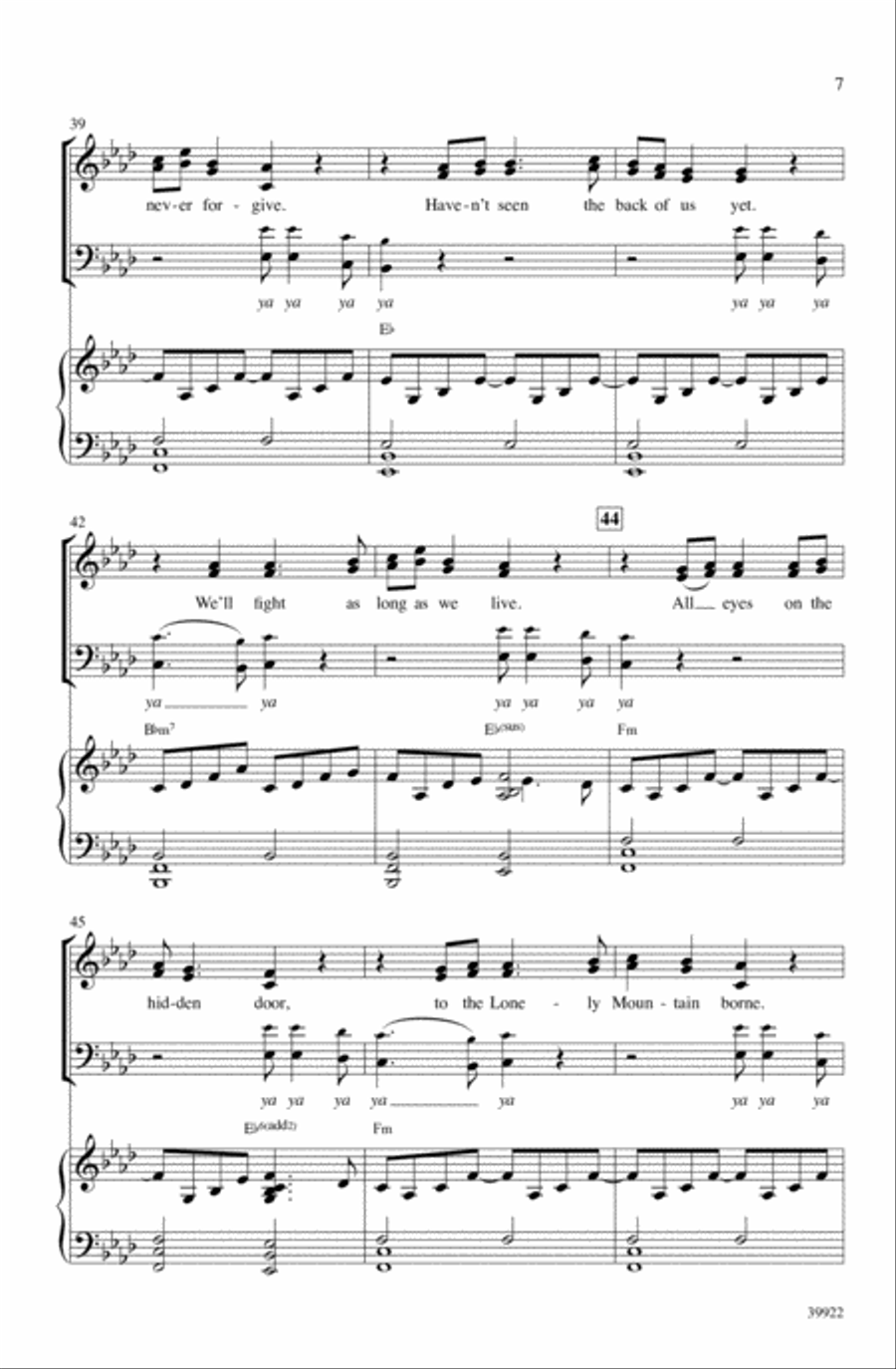 Song of the Lonely Mountain (from The Hobbit: An Unexpected Journey) Choir scores gallery preview page 5