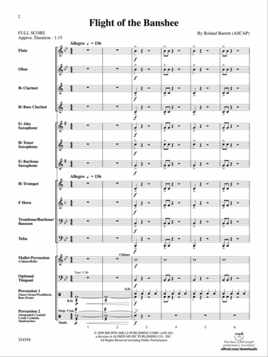 Flight of the Banshee Concert Band scores gallery preview page 2
