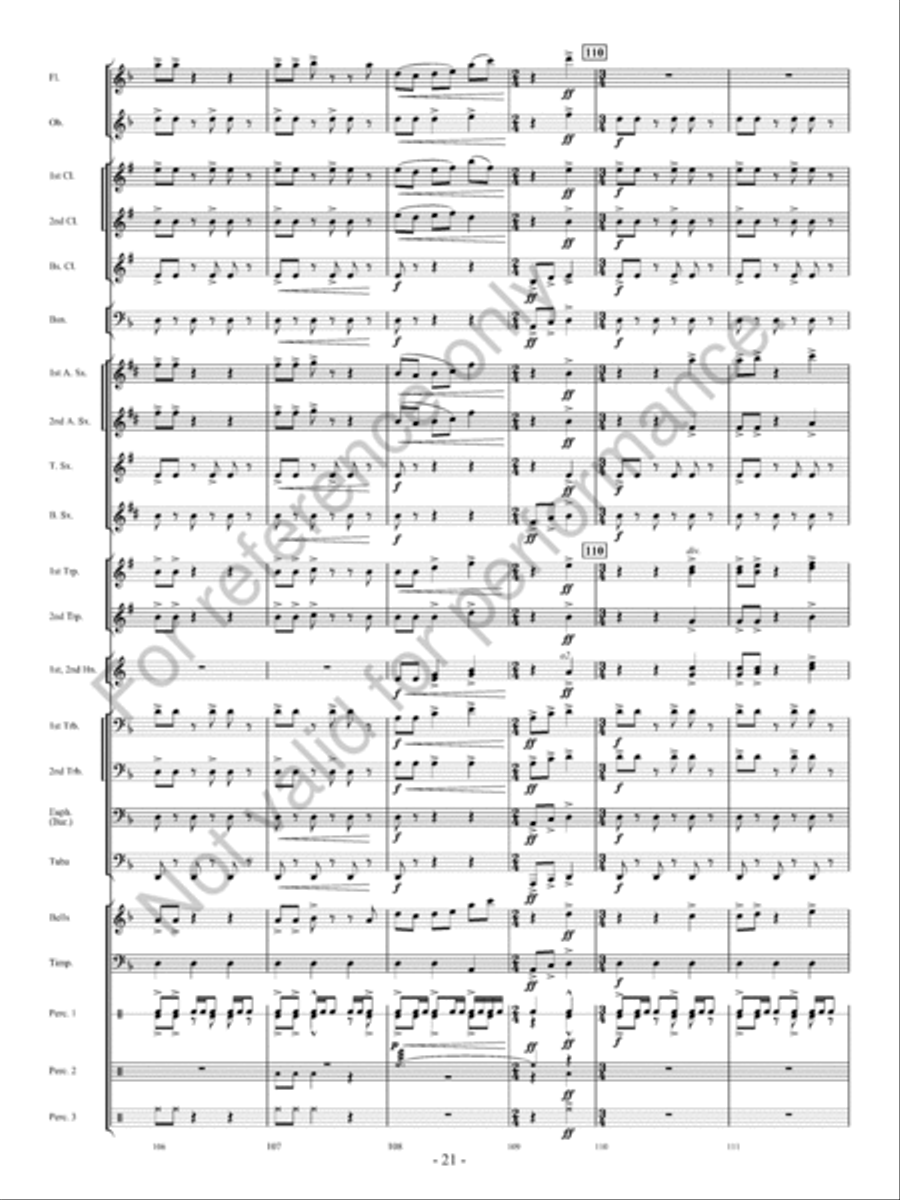Avalanche! Concert Band scores gallery preview page 22