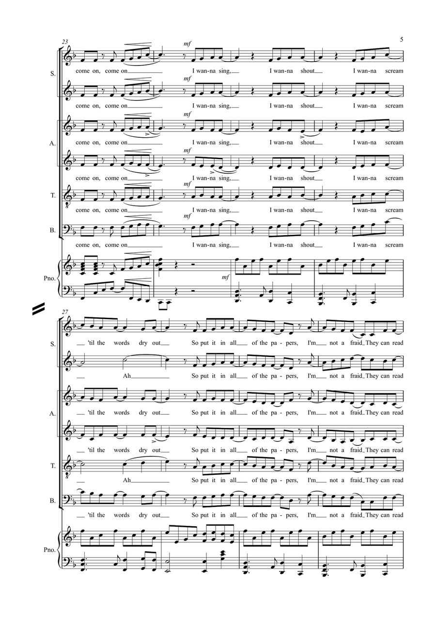 Read All About It, Part III Divisi scores gallery preview page 4