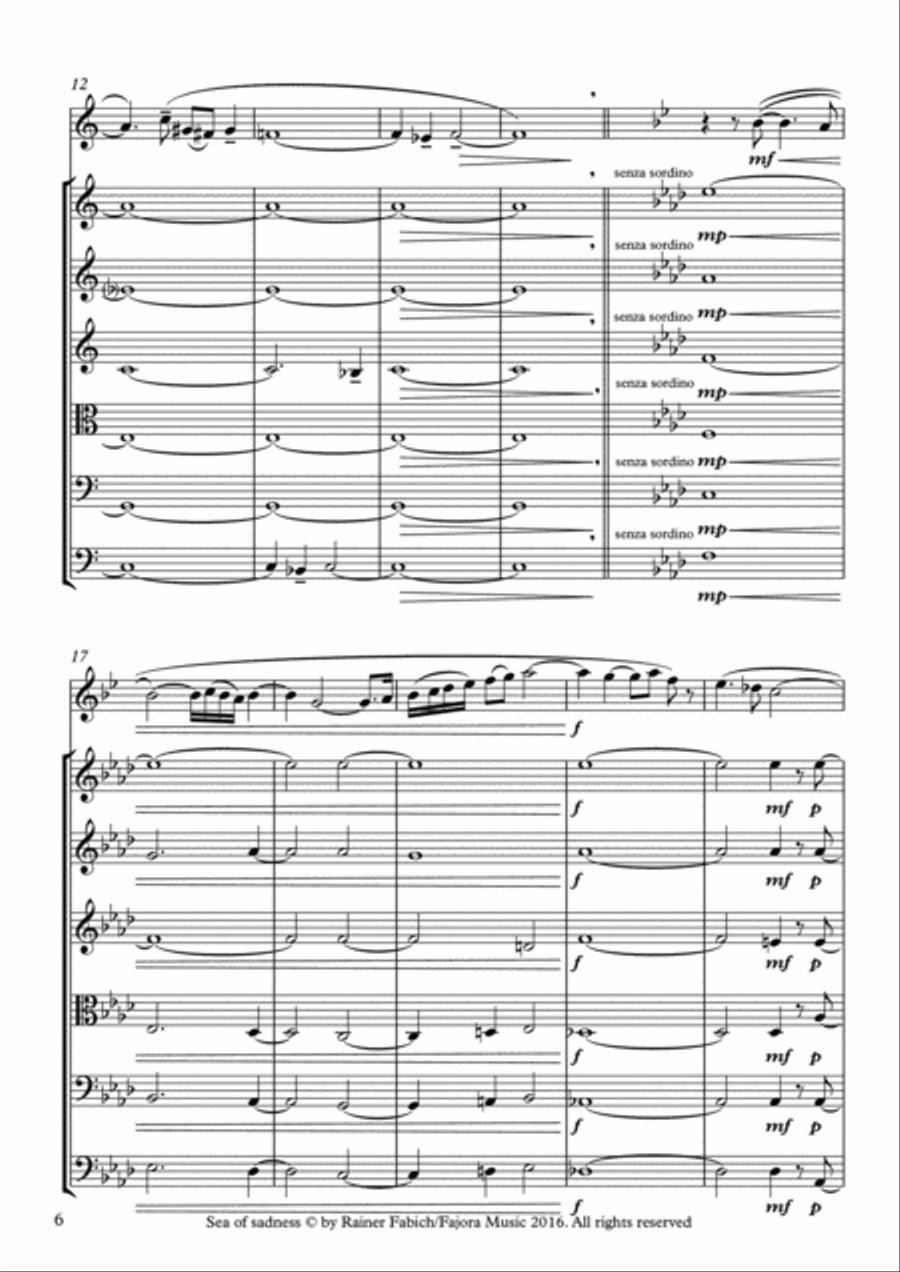 Sea of Sadness - In memoriam to the boat people Chamber Orchestra scores gallery preview page 6