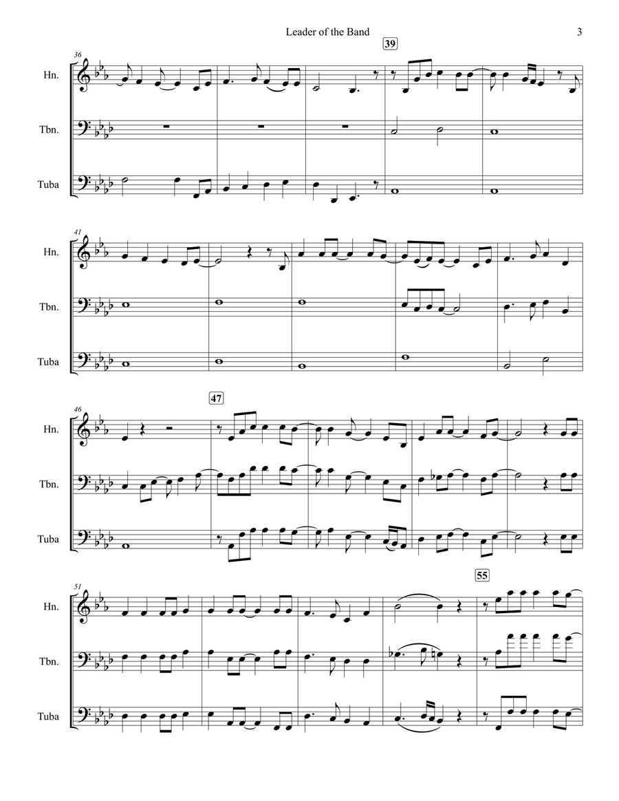 Leader Of The Band Leader Of The Band Brass Quintet scores gallery preview page 3