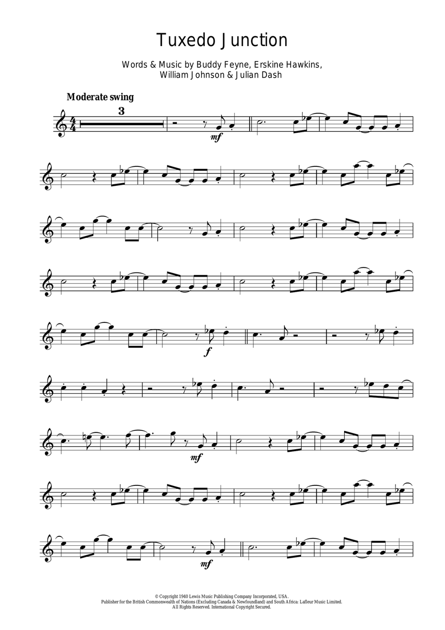 Tuxedo Junction Tuxedo Junction Trumpet Solo scores gallery preview page 1
