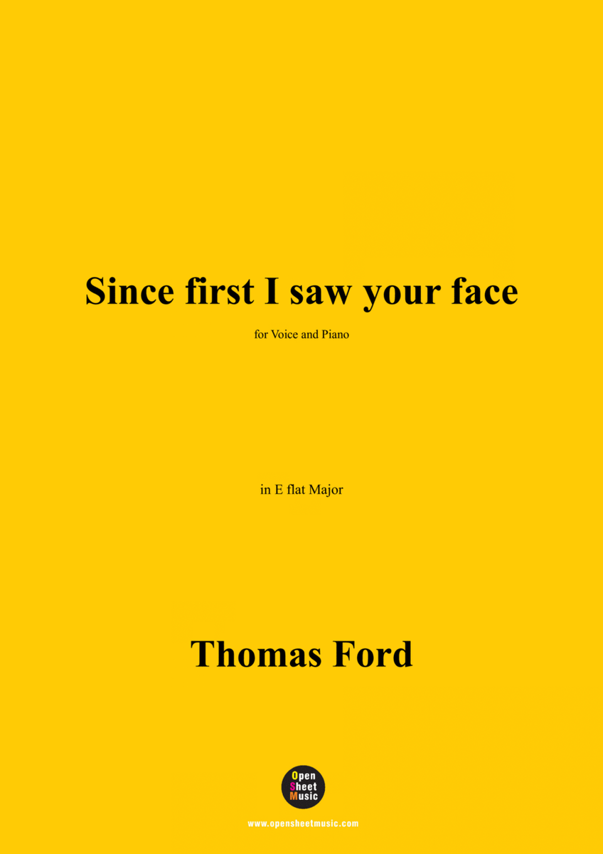 Ford-Since first I saw your face,in E flat Major