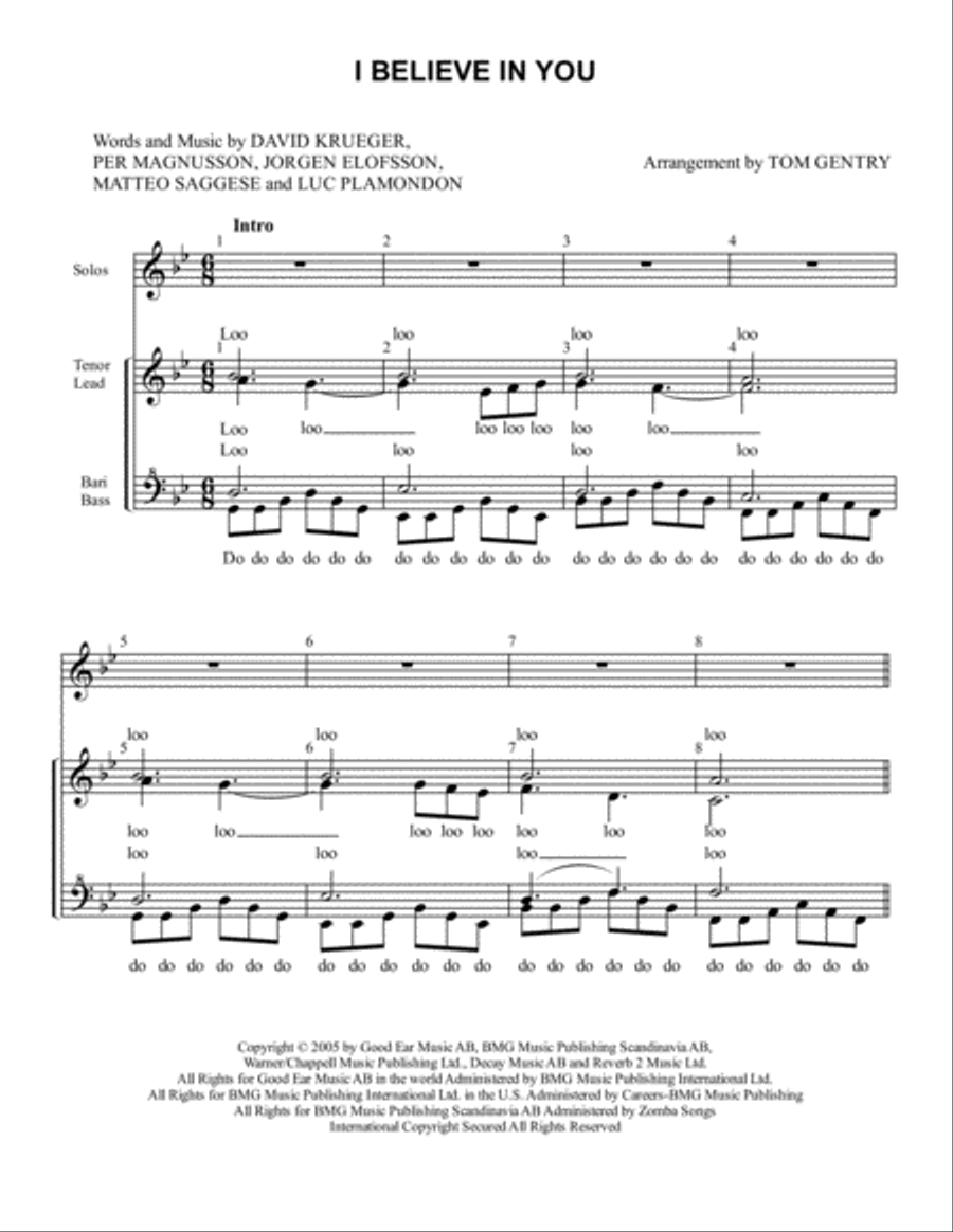 I Believe In You SSAA scores gallery preview page 1