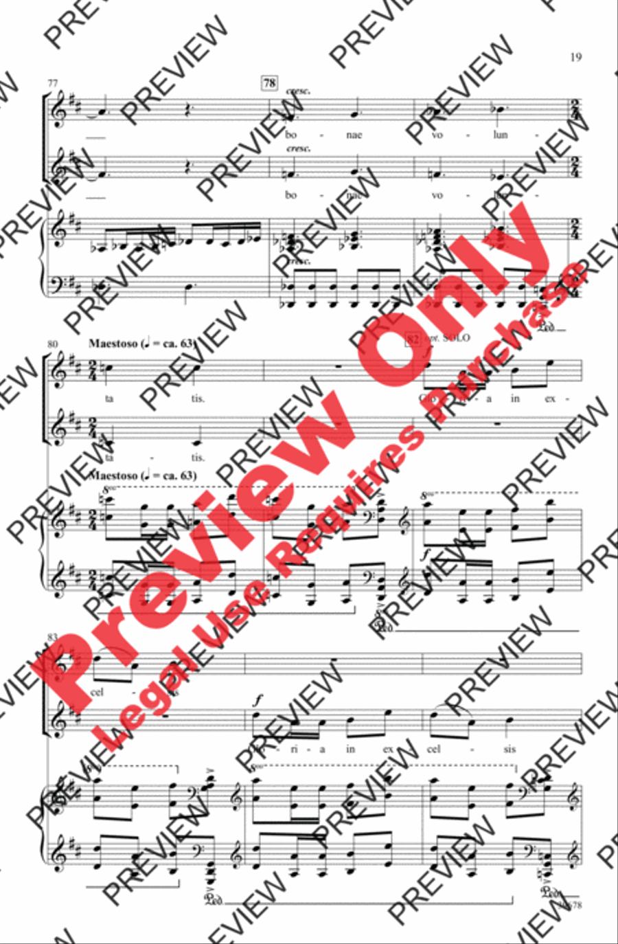 Missa Festiva Women's Choir scores gallery preview page 20