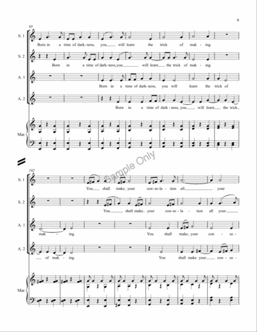 Lullaby Lullaby SSAA scores gallery preview page 9