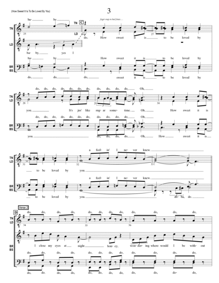 How Sweet It Is (to Be Loved By You) by James Taylor TTBB - Digital Sheet Music