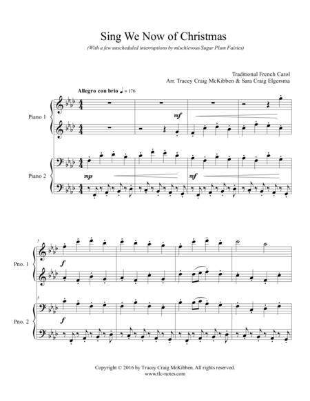 Sing We Now of Christmas (Piano Duet) image number null