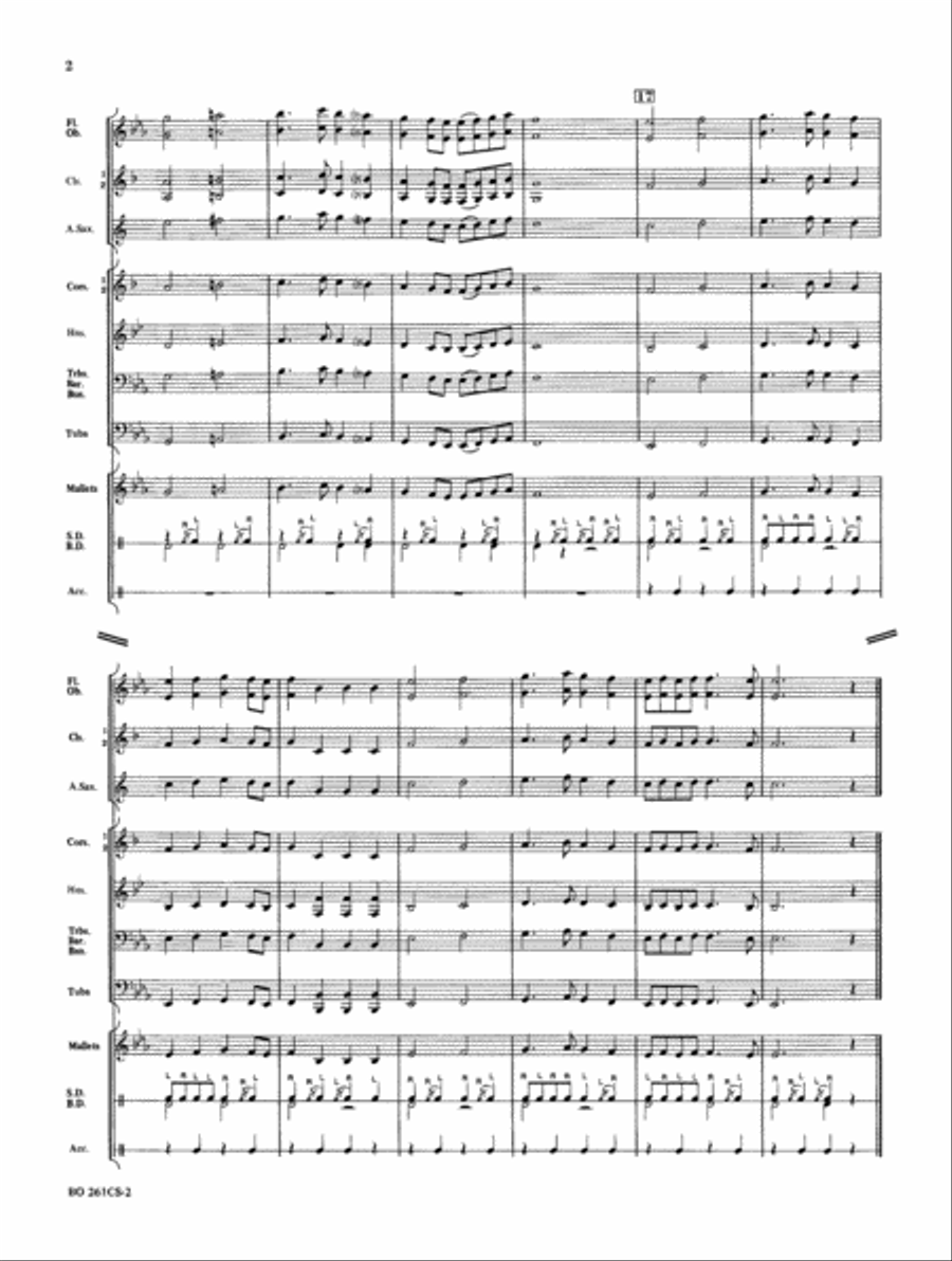Trumpet Voluntary Concert Band scores gallery preview page 2