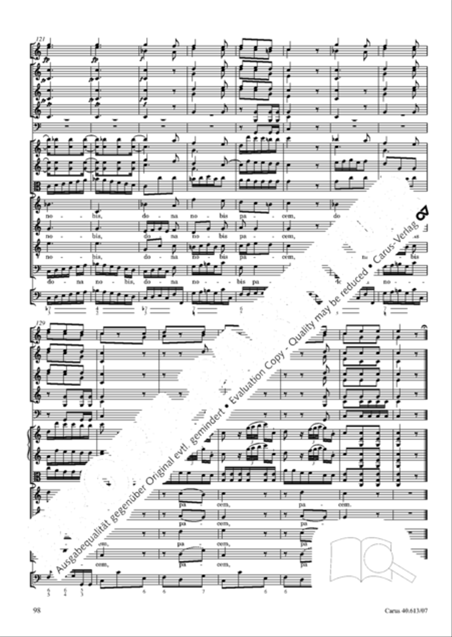 Mass in C (Missa in C) 4-Part scores gallery preview page 105