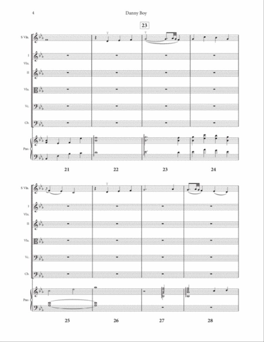 Danny Boy - Violin, Piano, and String Orchestra image number null