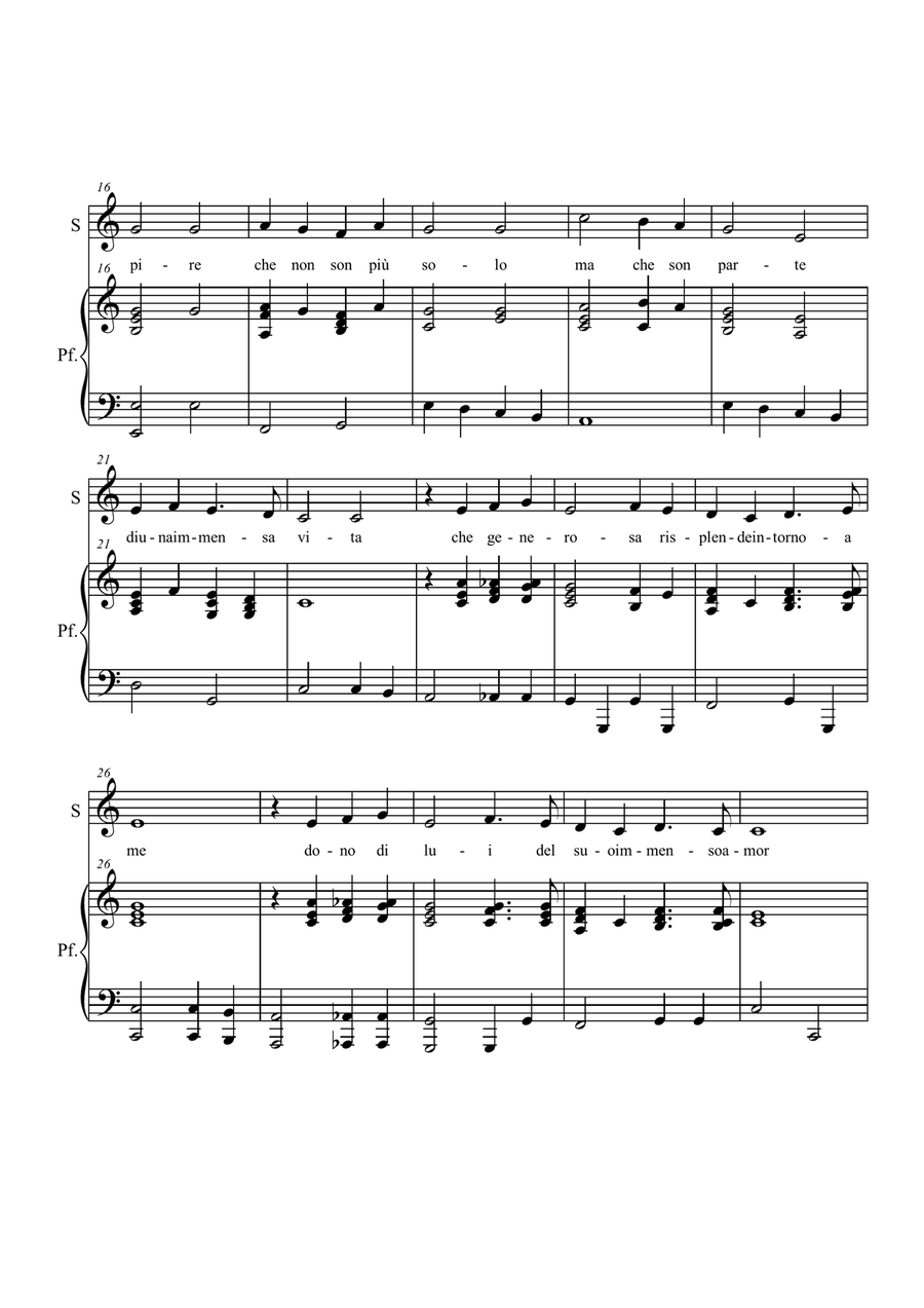 Fratello sole e sorella luna. Voice and piano Piano, Vocal scores gallery preview page 2