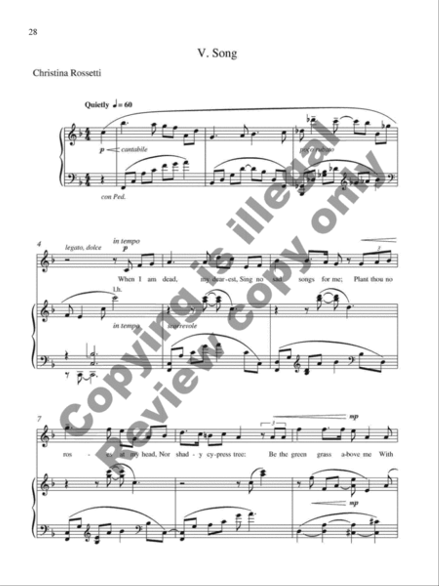 Collected Songs for Soprano and Piano Soprano Voice scores gallery preview page 27