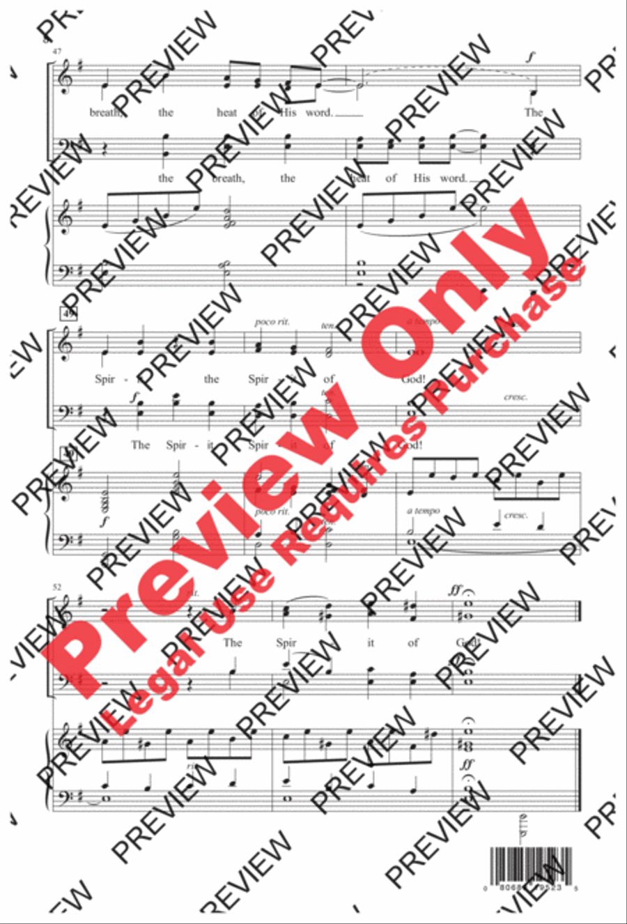 A Mighty Wind Blows over the Land 4-Part scores gallery preview page 8