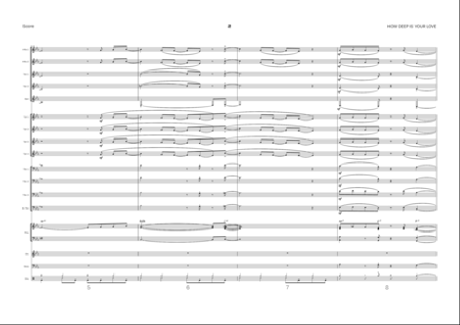 How Deep Is Your Love Jazz Ensemble scores gallery preview page 3
