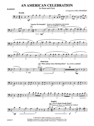 An American Celebration (for Band and Choir): Bassoon