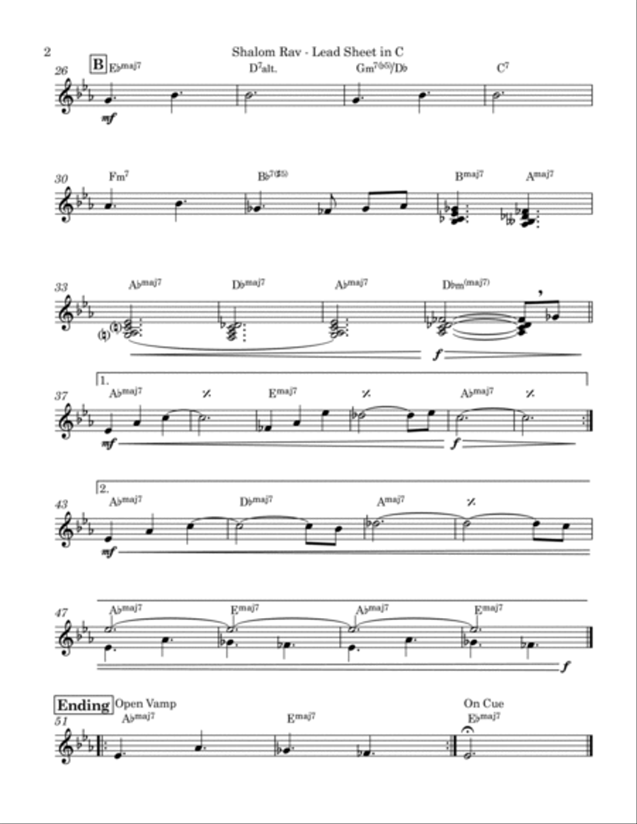 Shalom Rav Jazz Ensemble scores gallery preview page 2