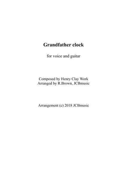 Grandfather Clock for voice and guitar image number null