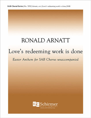 Book cover for Love's redeeming work is done