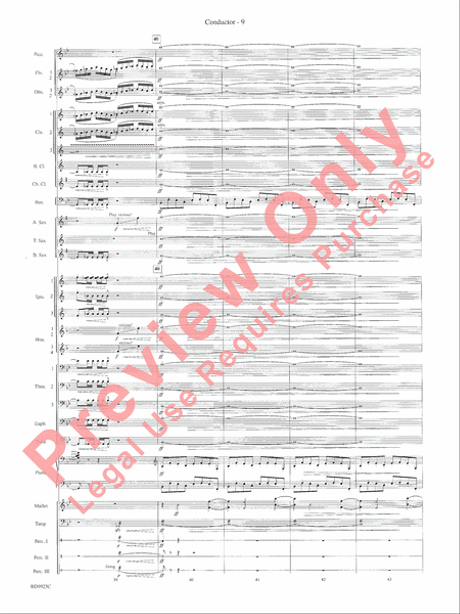 The Winds of Poseidon (from The Odyssey (Symphony No. 2)) Concert Band scores gallery preview page 13