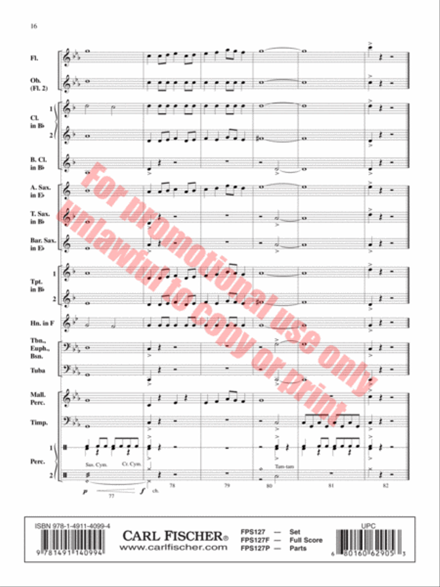 Thunderstruck Thunderstruck Concert Band scores gallery preview page 17