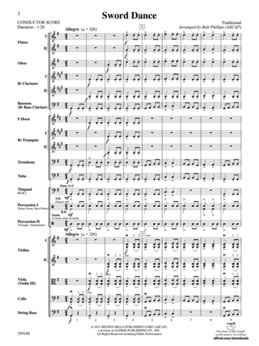 Sword Dance Sword Dance Full Orchestra scores gallery preview page 12