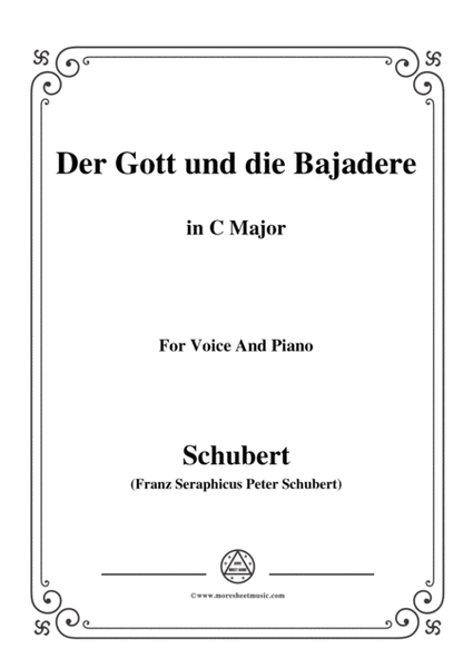 Schubert-Der Gott und die Bajadere,in C Major,for Voice&Piano image number null