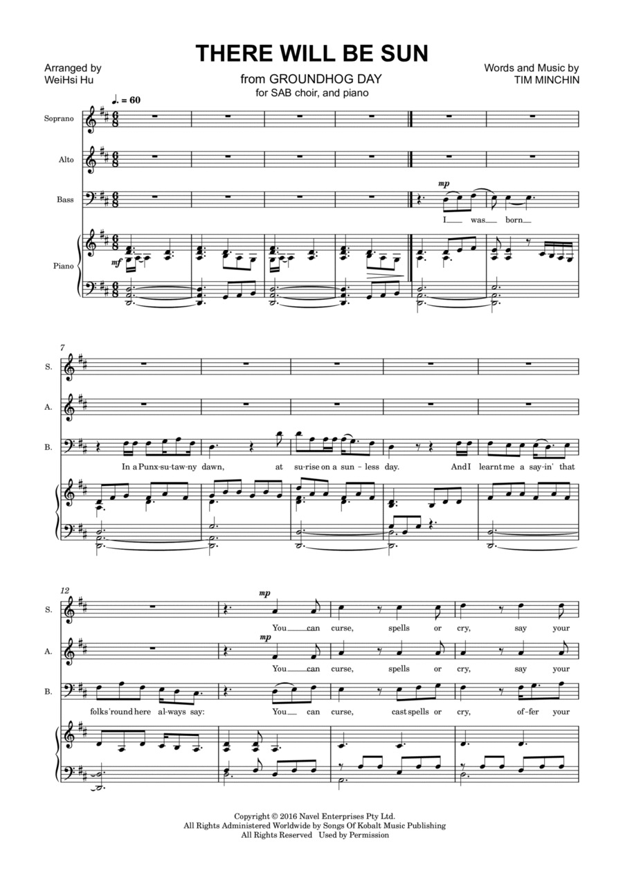 There Will Be Sun There Will Be Sun 3-Part scores gallery preview page 1
