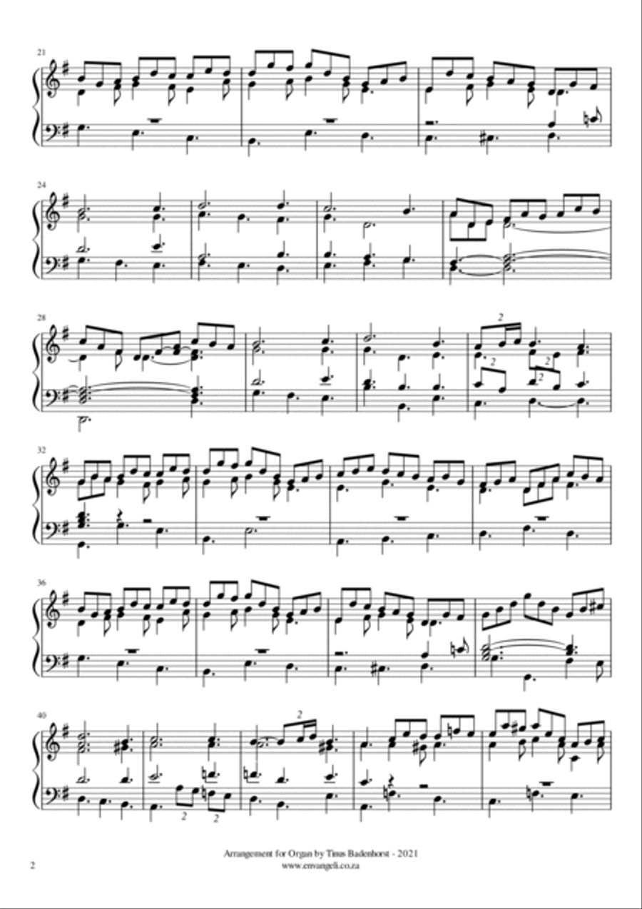 Jesus Bleibet Meine Freude - Organ Solo or Accompaniment Piano scores gallery preview page 2