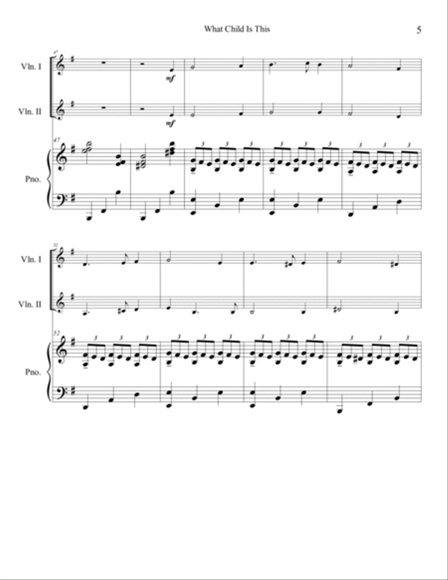 What Child Is This? What Child Is This? String Duet scores gallery preview page 5