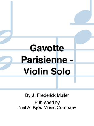 Book cover for Gavotte Parisienne - Violin Solo