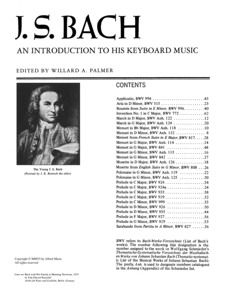 Bach -- An Introduction to His Keyboard Music