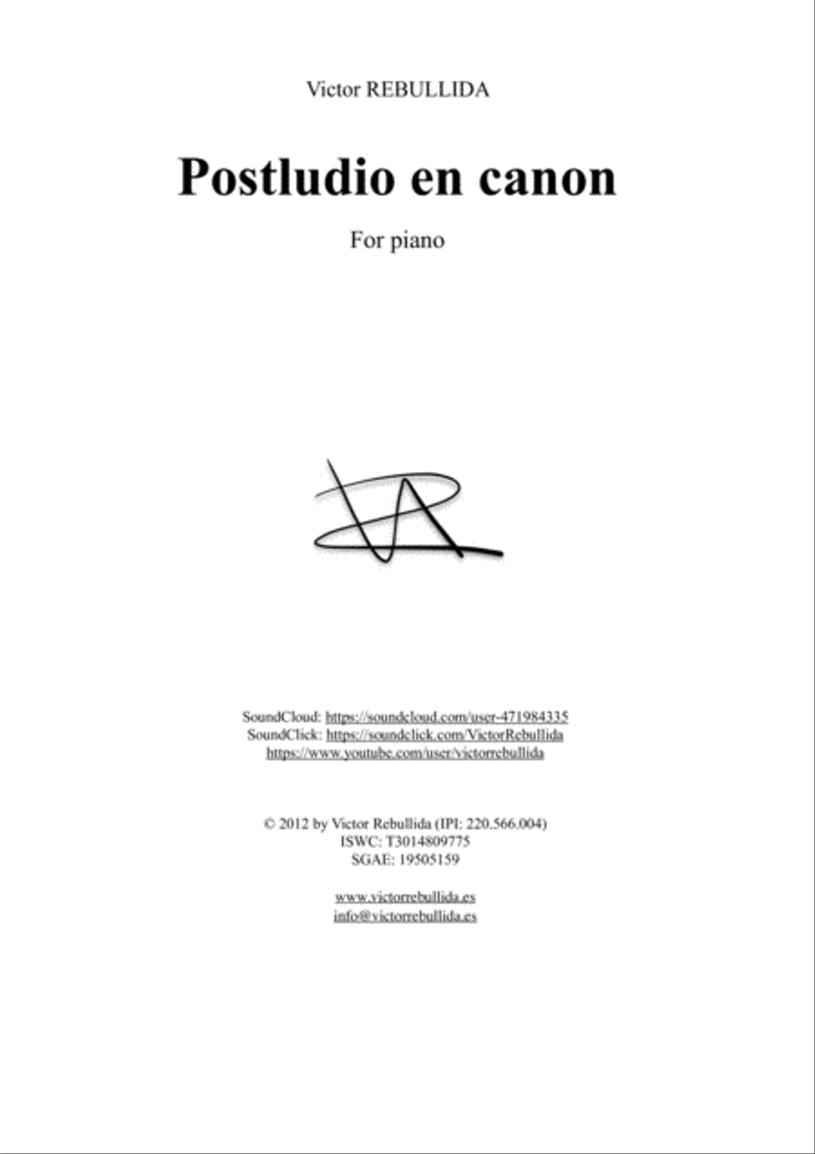 Postludio en canon Postludio en canon Piano Method scores gallery preview page 2