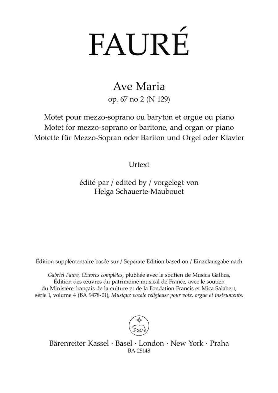 Ave Maria, op. 67/2 N 129