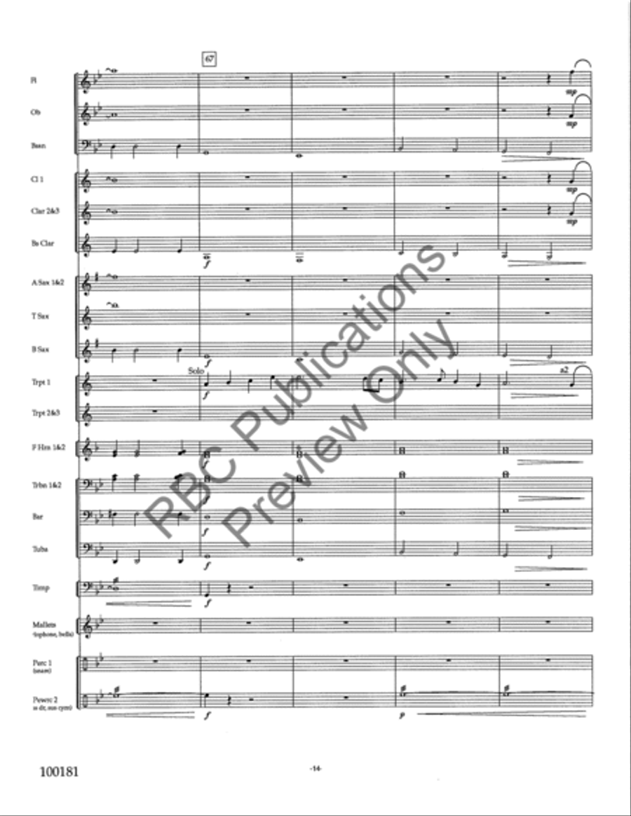 Symphonic Essay (Score) Concert Band scores gallery preview page 16