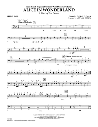 Alice In Wonderland, Soundtrack Highlights - String Bass