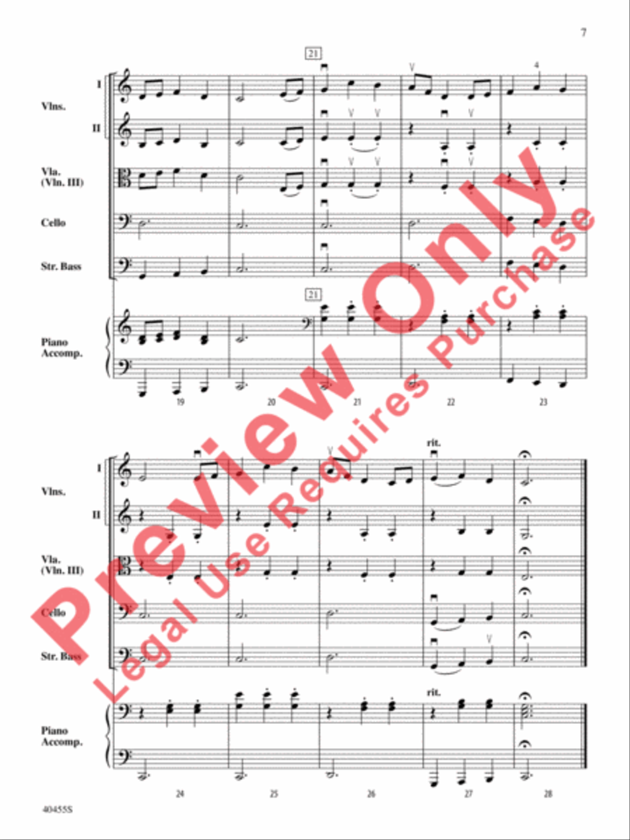 Forest Hills Folk Suite String Orchestra scores gallery preview page 8