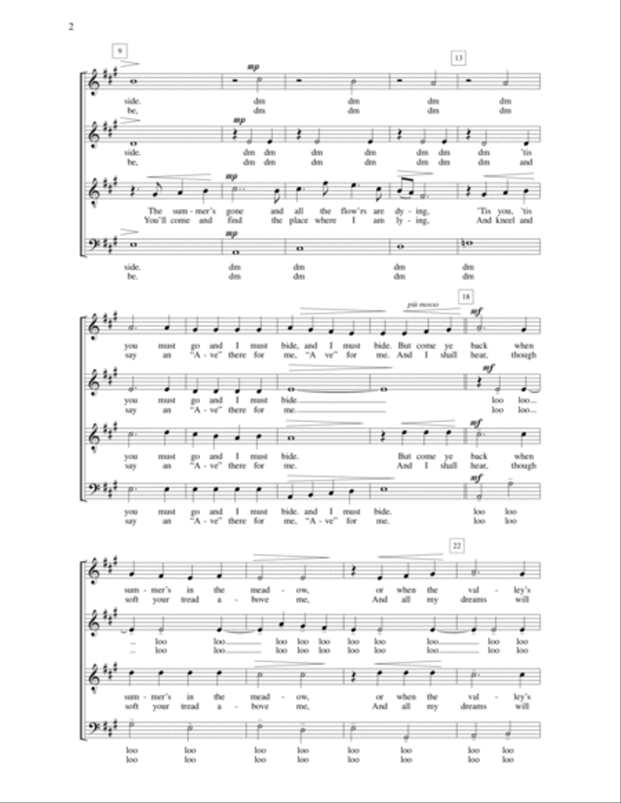 Danny Boy (Londonderry Aire) 4-Part scores gallery preview page 2